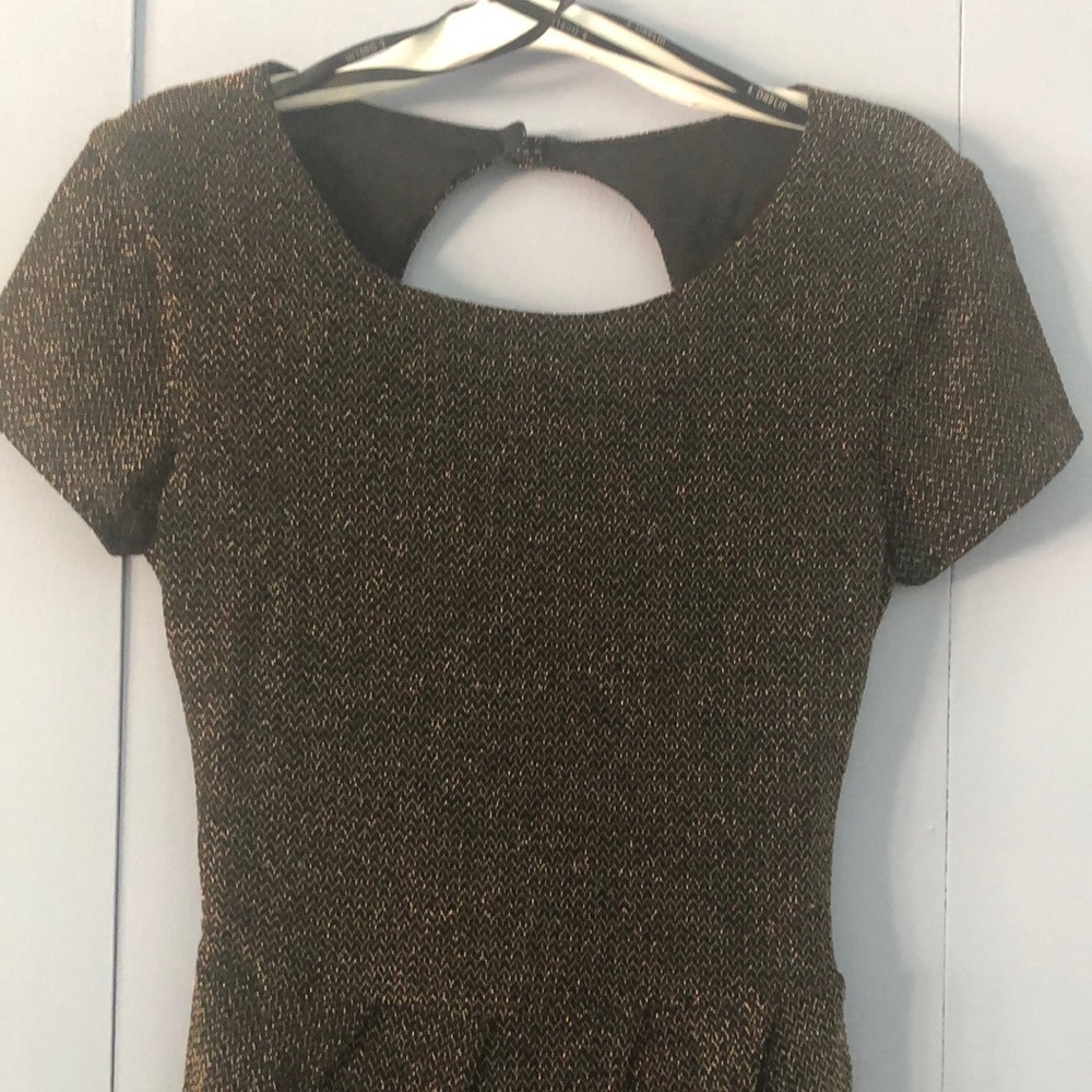 B Darlin Gold & Black dress